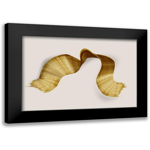 PI Studio 14x11 Black Modern Framed Museum Art Print Titled - Golden Stroke