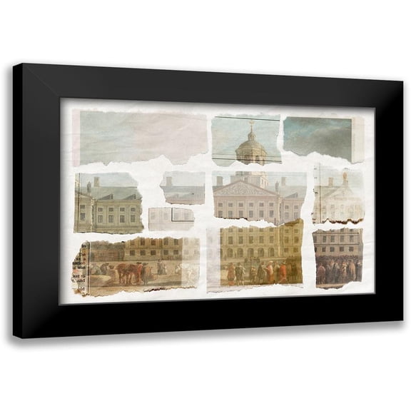 PI Studio 14x11 Black Modern Framed Museum Art Print Titled - Old Town II