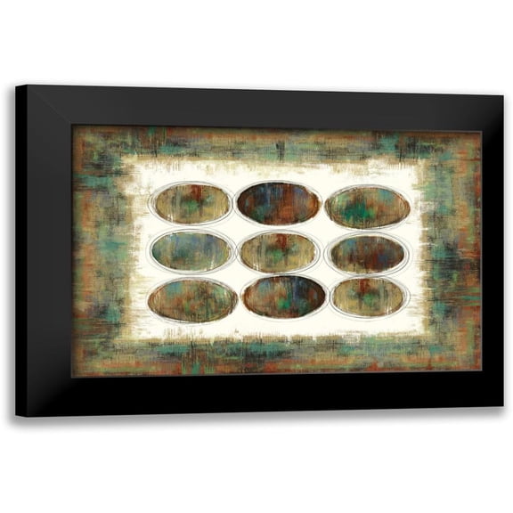 PI Studio 14x11 Black Modern Framed Museum Art Print Titled - Tribal Pattern