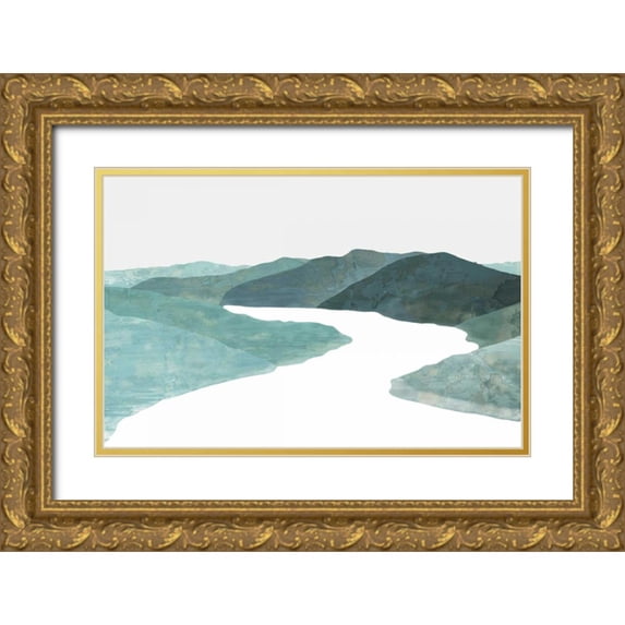 PI Studio 14x11 Gold Ornate Wood Framed with Double Matting Museum Art Print Titled - Anchorage
