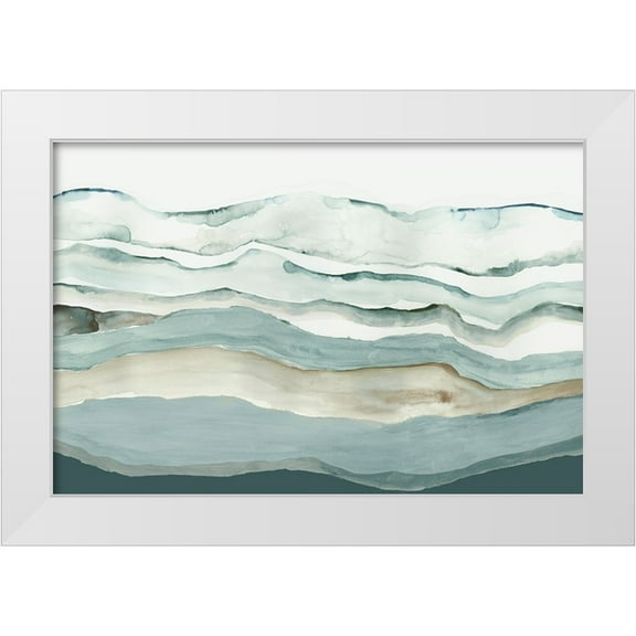 PI Studio 14x11 White Modern Wood Framed Museum Art Print Titled - Blue Dunes
