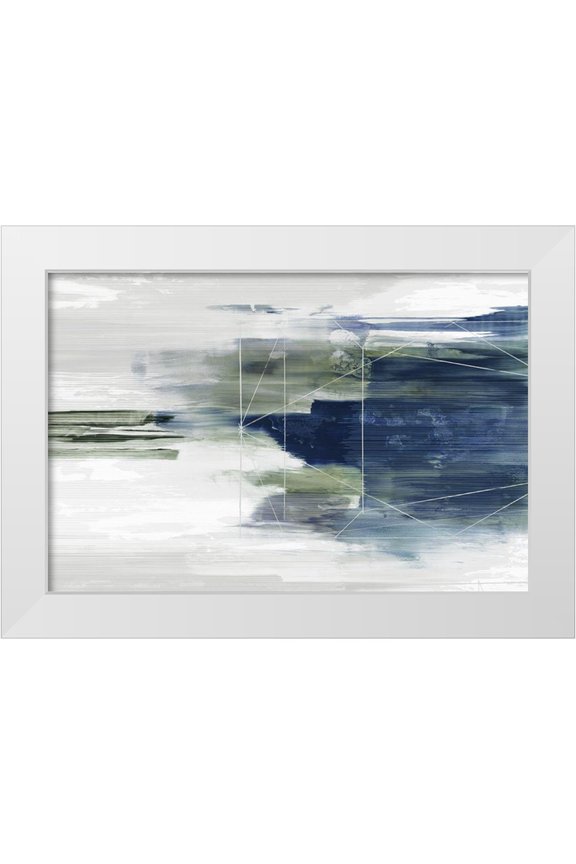 PI Studio  14x11 White Modern Wood Framed Museum Art Print Titled - Fading Forms