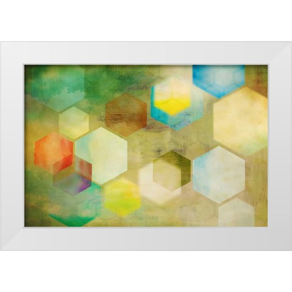 PI Studio 14x11 White Modern Wood Framed Museum Art Print Titled - Honeycomb II