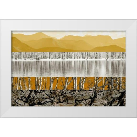 PI Studio 14x11 White Modern Wood Framed Museum Art Print Titled - Nature Collage I