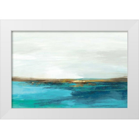 PI Studio 14x11 White Modern Wood Framed Museum Art Print Titled - Pastoral Landscape