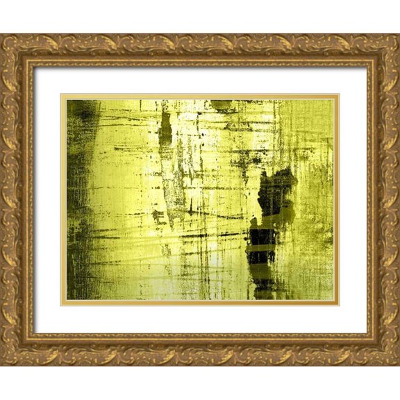 PI Studio 14x12 Gold Ornate Wood Framed with Double Matting Museum Art Print Titled - VERT LIME