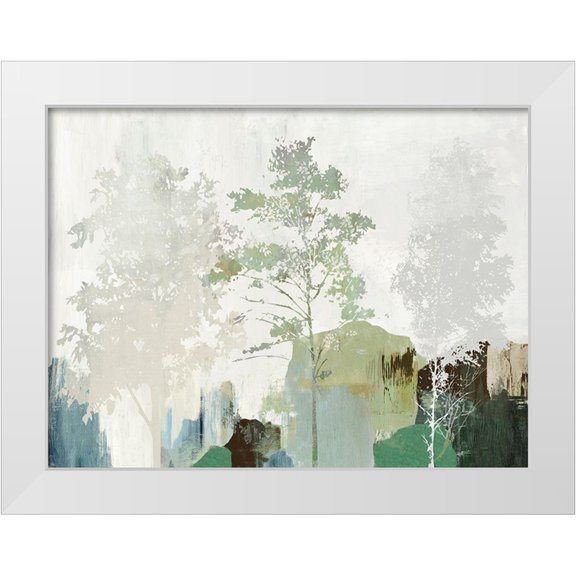 PI Studio 14x12 White Modern Wood Framed Museum Art Print Titled - Daydream Teal II