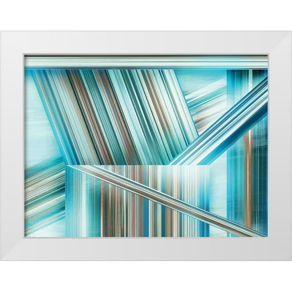 PI Studio 14x12 White Modern Wood Framed Museum Art Print Titled - Glitchy II
