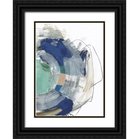 PI Studio 14x18 Black Ornate Wood Framed with Double Matting Museum Art Print Titled - Deluge I