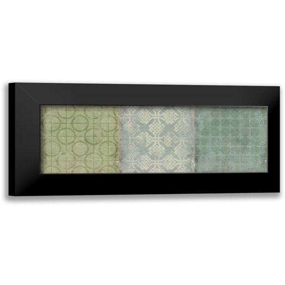 PI Studio 14x7 Black Modern Framed Museum Art Print Titled - Spring Pattern