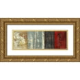 thumbnail image 1 of PI Studio 14x7 Gold Ornate Wood Framed with Double Matting Museum Art Print Titled - Texture Elements, 1 of 4