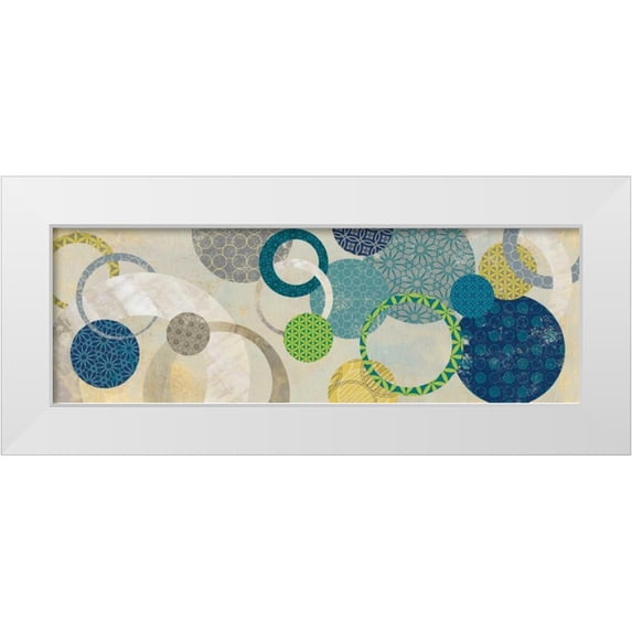 PI Studio 14x7 White Modern Wood Framed Museum Art Print Titled - Around We Go