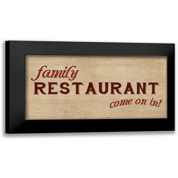 PI Studio 14x9 Black Modern Framed Museum Art Print Titled - Family Restaurant