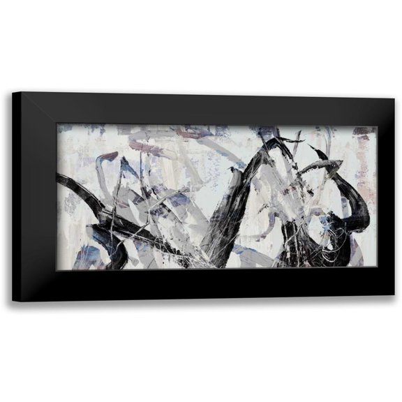 PI Studio 14x9 Black Modern Framed Museum Art Print Titled - Gestural II