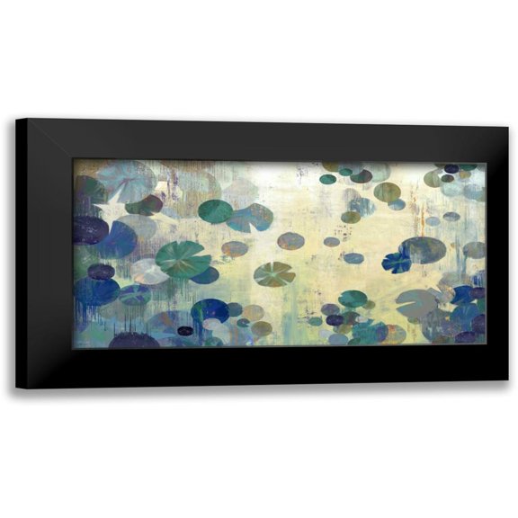 PI Studio 14x9 Black Modern Framed Museum Art Print Titled - Teal Lily
