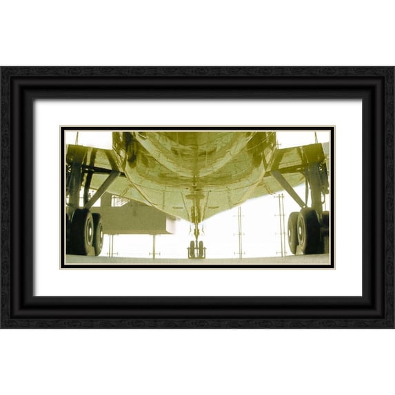PI Studio 14x9 Black Ornate Wood Framed with Double Matting Museum Art Print Titled - Aeronautical V