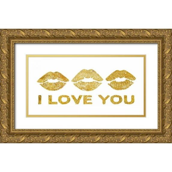 PI Studio 14x9 Gold Ornate Wood Framed with Double Matting Museum Art Print Titled - You are my sunshine Border