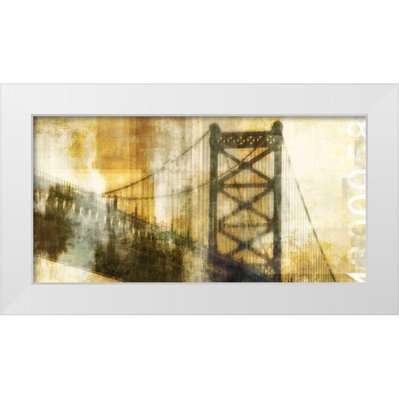 PI Studio 14x9 White Modern Wood Framed Museum Art Print Titled - Bridge