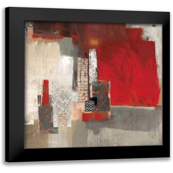 PI Studio 15x15 Black Modern Framed Museum Art Print Titled - Crimson Tide