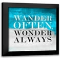 thumbnail image 1 of PI Studio 15x15 Black Modern Framed Museum Art Print Titled - Wander BG I, 1 of 5