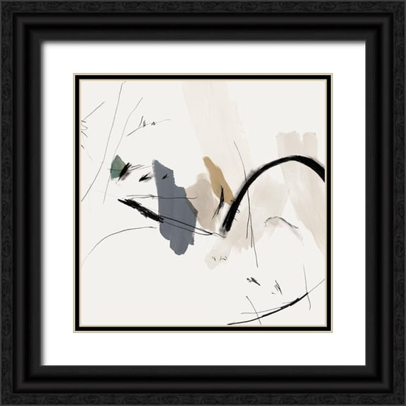 PI Studio 15x15 Black Ornate Wood Framed with Double Matting Museum Art Print Titled - Heavenly II