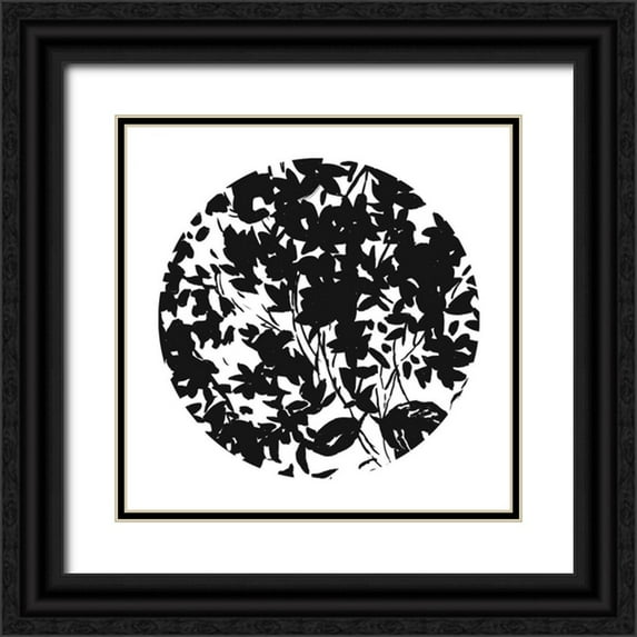 PI Studio 15x15 Black Ornate Wood Framed with Double Matting Museum Art Print Titled - Medallion II