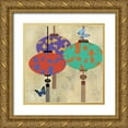thumbnail image 1 of PI Studio 15x15 Gold Ornate Wood Framed with Double Matting Museum Art Print Titled - Butterfly Lanterns, 1 of 4