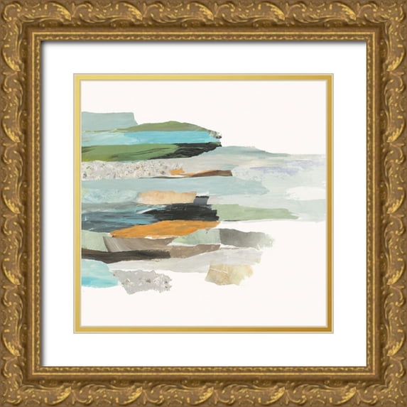 PI Studio 15x15 Gold Ornate Wood Framed with Double Matting Museum Art Print Titled - Course I