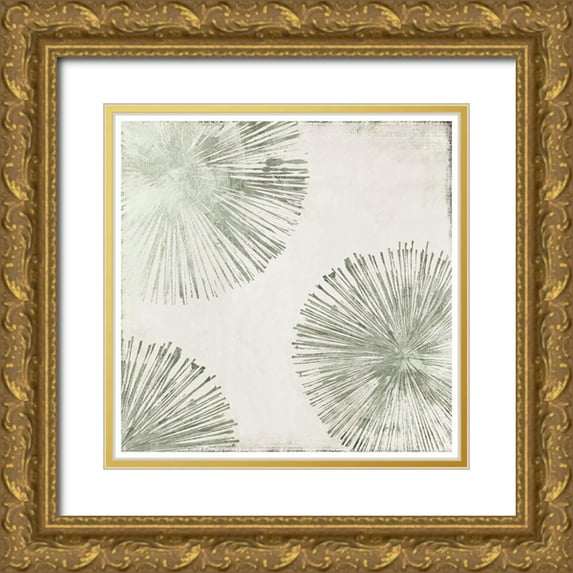 PI Studio 15x15 Gold Ornate Wood Framed with Double Matting Museum Art Print Titled - Gold Star I Custom Version