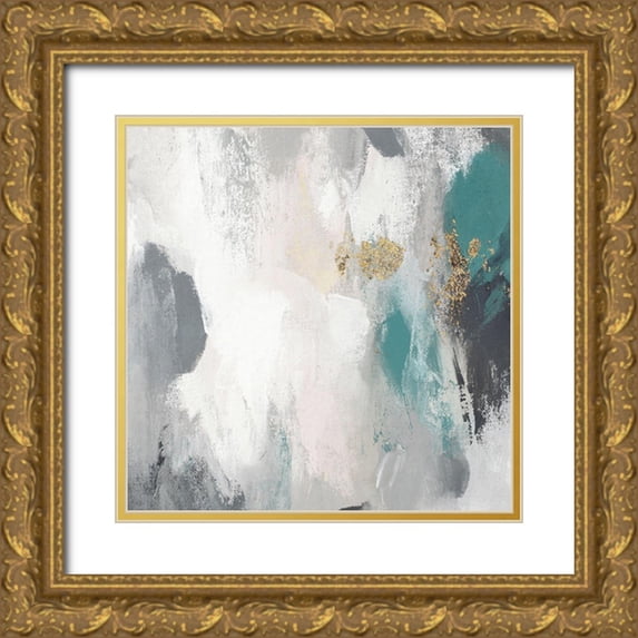 PI Studio 15x15 Gold Ornate Wood Framed with Double Matting Museum Art Print Titled - Gray Days II