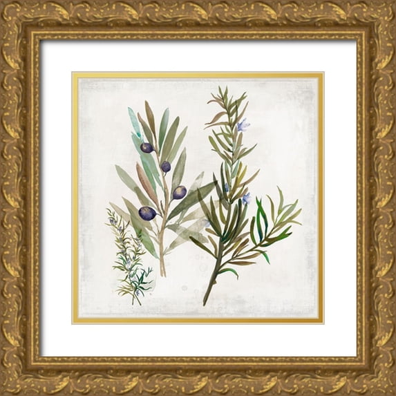 PI Studio 15x15 Gold Ornate Wood Framed with Double Matting Museum Art Print Titled - Italian Afternoon II