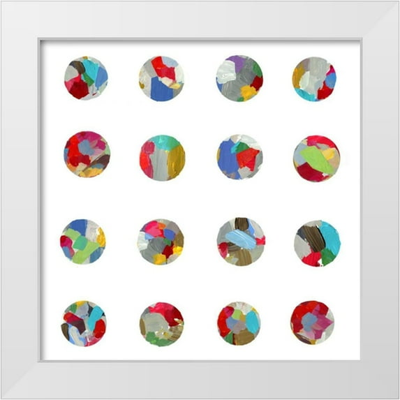 PI Studio 15x15 White Modern Wood Framed Museum Art Print Titled - Playful Paint
