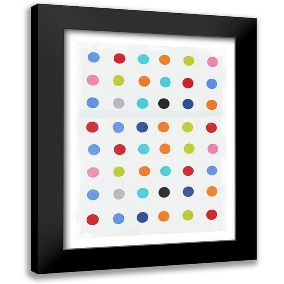 PI Studio 15x18 Black Modern Framed Museum Art Print Titled - Rainbow Buttons