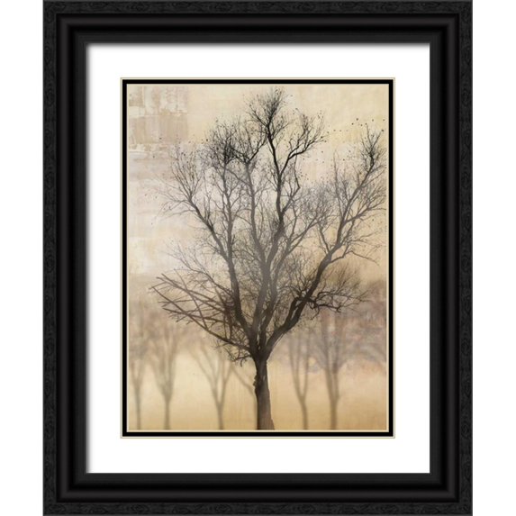 PI Studio 15x18 Black Ornate Wood Framed with Double Matting Museum Art Print Titled - Solitaire