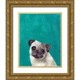 thumbnail image 1 of PI Studio  15x18 Gold Ornate Wood Framed with Double Matting Museum Art Print Titled - Pug Puppy, 1 of 4