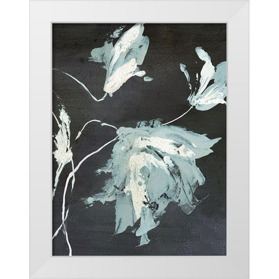 PI Studio 15x18 White Modern Wood Framed Museum Art Print Titled - Blue Flora II