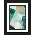 thumbnail image 1 of PI Studio 17x24 Black Ornate Wood Framed with Double Matting Museum Art Print Titled - Blue Geometric I Mint Version, 1 of 4