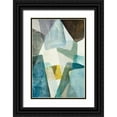 thumbnail image 1 of PI Studio 17x24 Black Ornate Wood Framed with Double Matting Museum Art Print Titled - Blue Geometric II, 1 of 4