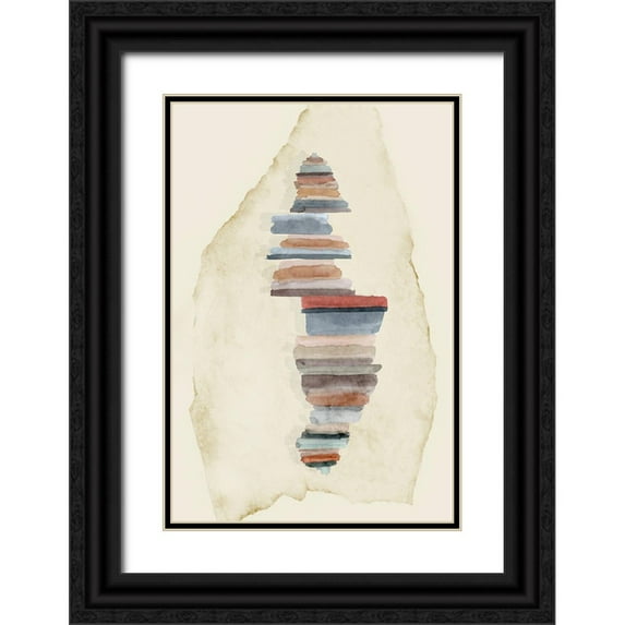 PI Studio 17x24 Black Ornate Wood Framed with Double Matting Museum Art Print Titled - Jenga Fun II
