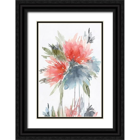 PI Studio 17x24 Black Ornate Wood Framed with Double Matting Museum Art Print Titled - Splatter II