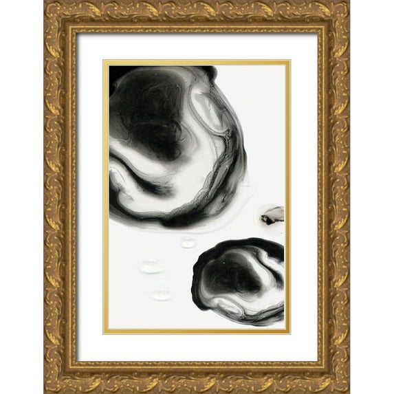 PI Studio 17x24 Gold Ornate Wood Framed with Double Matting Museum Art Print Titled - Neutral Blobs III