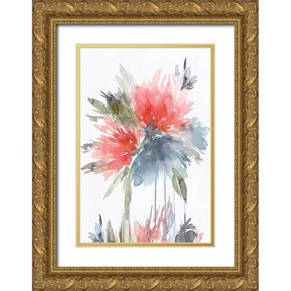 PI Studio 17x24 Gold Ornate Wood Framed with Double Matting Museum Art Print Titled - Splatter II