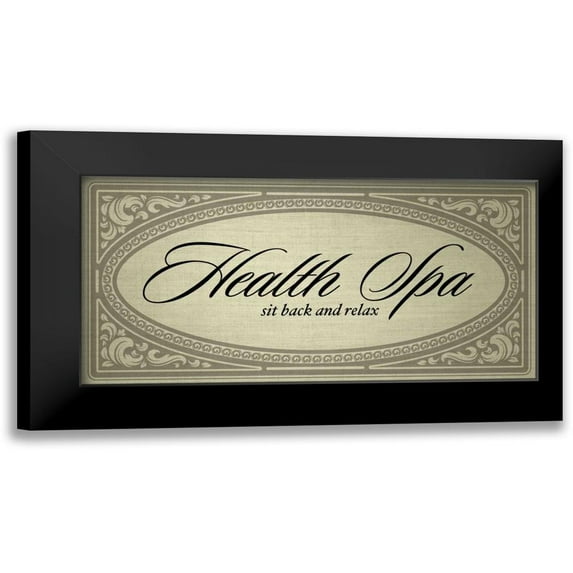 PI Studio 18x11 Black Modern Framed Museum Art Print Titled - Health Spa Sit back and Relax