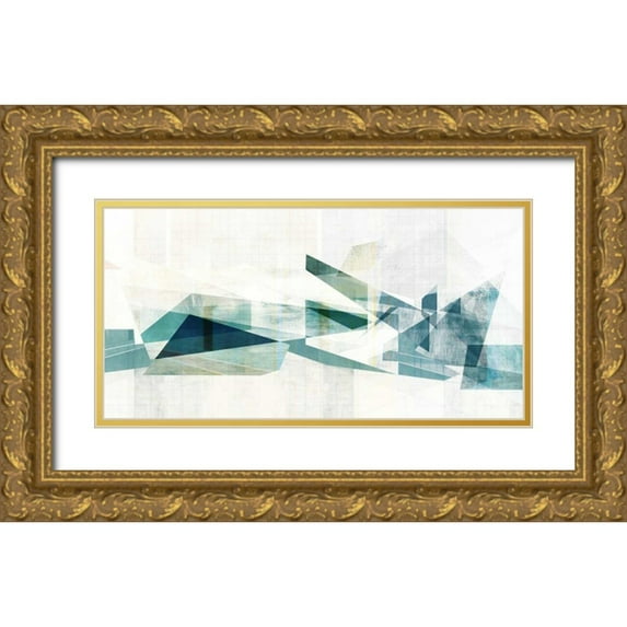 PI Studio 18x11 Gold Ornate Wood Framed with Double Matting Museum Art Print Titled - Abstracture