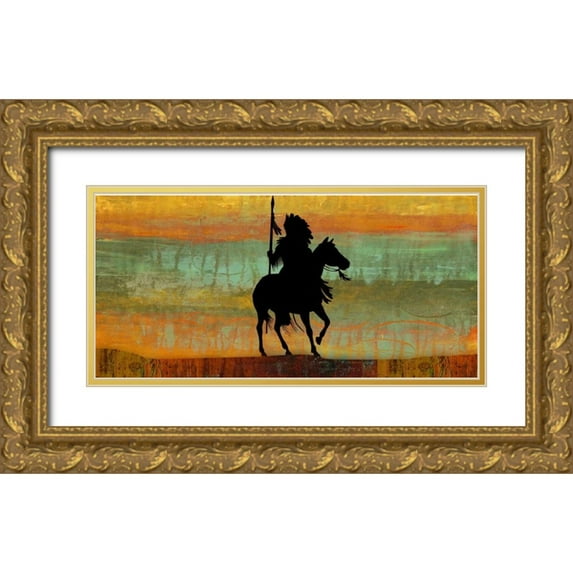 PI Studio 18x11 Gold Ornate Wood Framed with Double Matting Museum Art Print Titled - Big Shadow