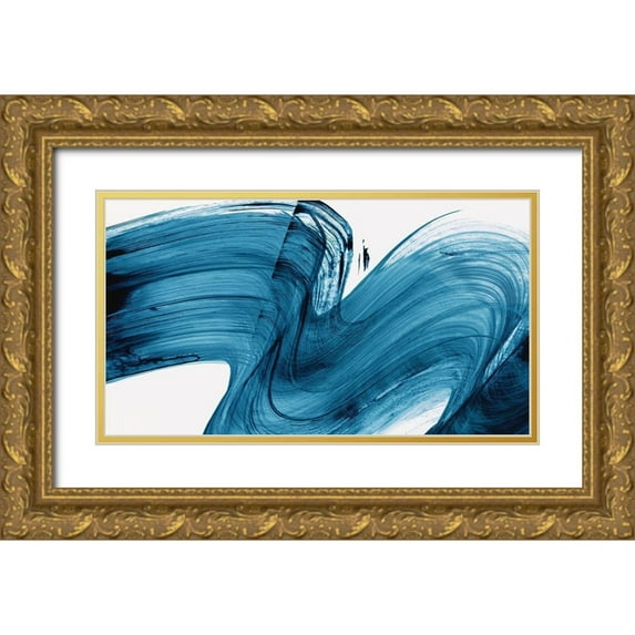 PI Studio 18x12 Gold Ornate Wood Framed with Double Matting Museum Art Print Titled - Convolution I