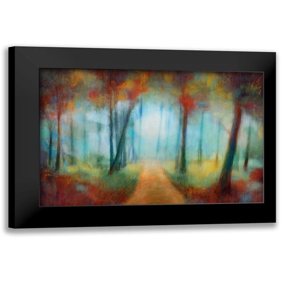PI Studio 18x13 Black Modern Framed Museum Art Print Titled - Through the Trees