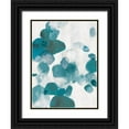 thumbnail image 1 of PI Studio   19x24 Black Ornate Wood Framed with Double Matting Museum Art Print Titled - Shadow Pebbles I Teal Version, 1 of 4