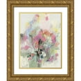 thumbnail image 1 of PI Studio 19x24 Gold Ornate Wood Framed with Double Matting Museum Art Print Titled - Pastel Floral I, 1 of 4