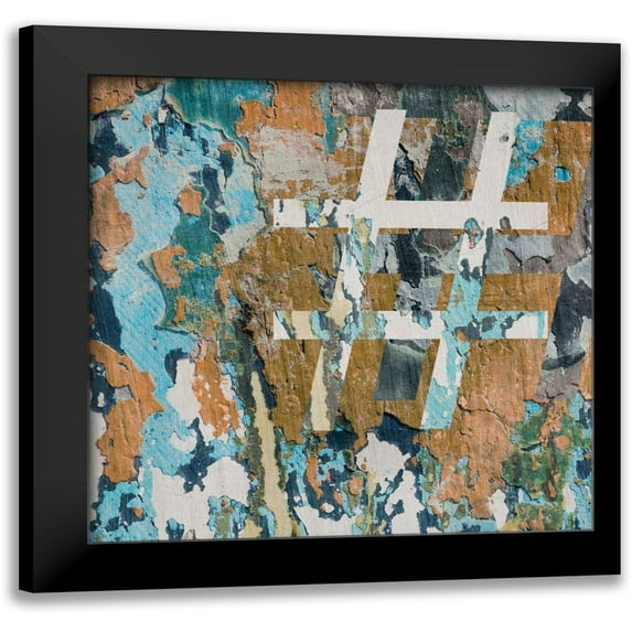 PI Studio 20x20 Black Modern Framed Museum Art Print Titled - Hashtag